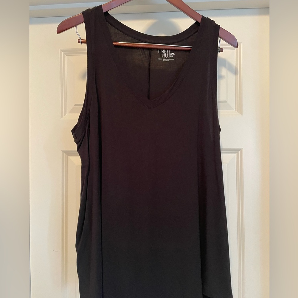 Time and Tru Black Tank Top